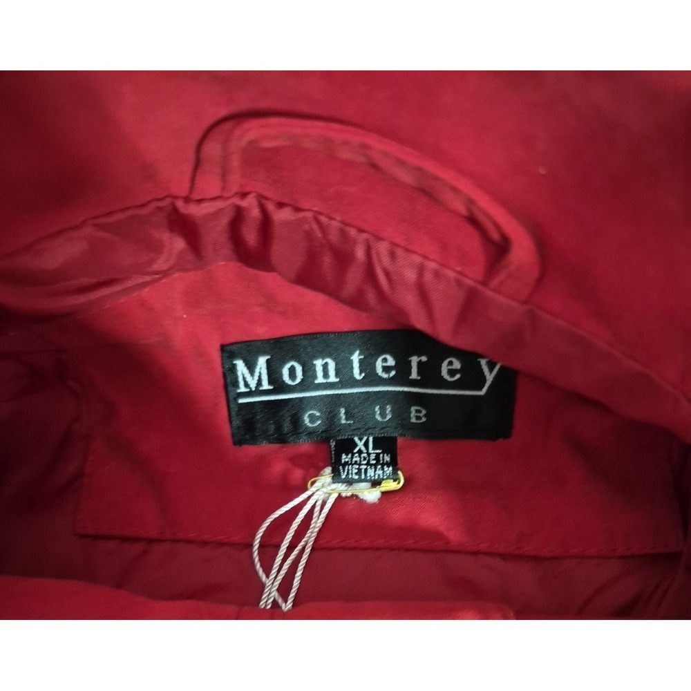 Monterey club Jacket Mens XL Red Golf My Way Long Sleeve Full Zip NEW - Picture 5 of 11